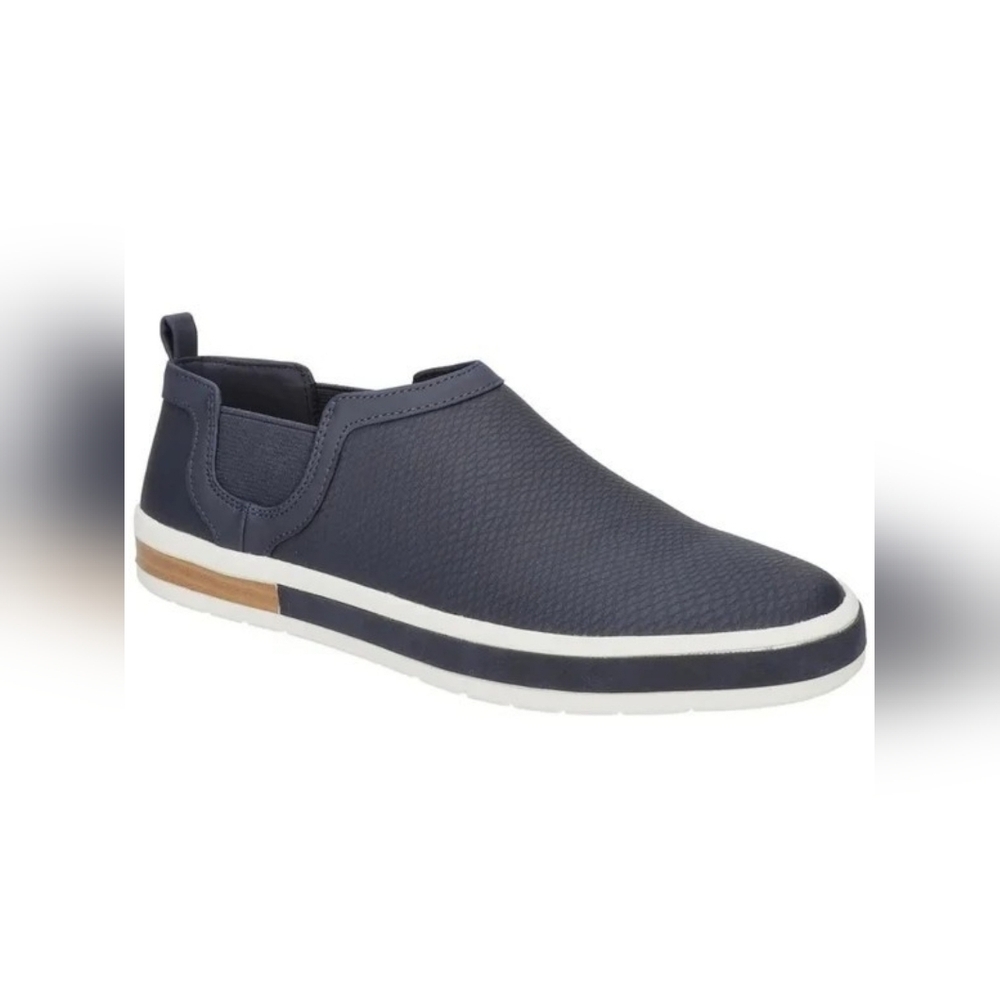 Bella Vita Sneaker Women Wrenley Navy Faux Leather Flat Slip-on Shoes Navy Sz 6N